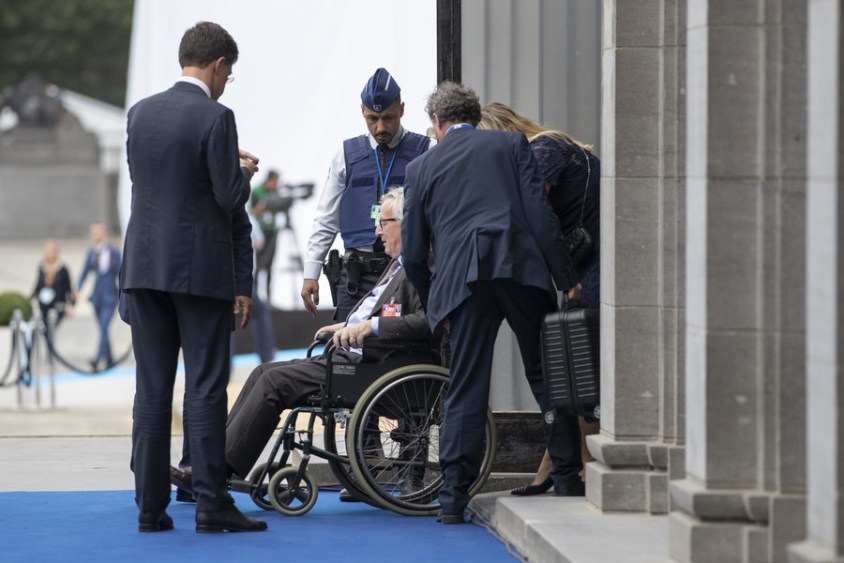 Juncker in Rollator