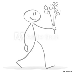 Menschlein das Blumen schenk