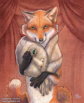 fur vegan art fox