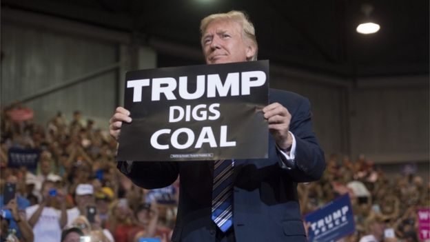 trump digs coal