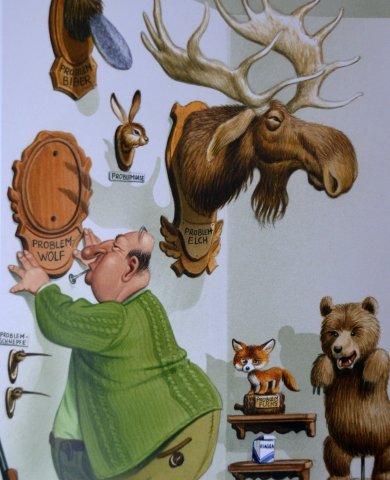 Brunos Jagdfieber Karikatur Wolfmgr