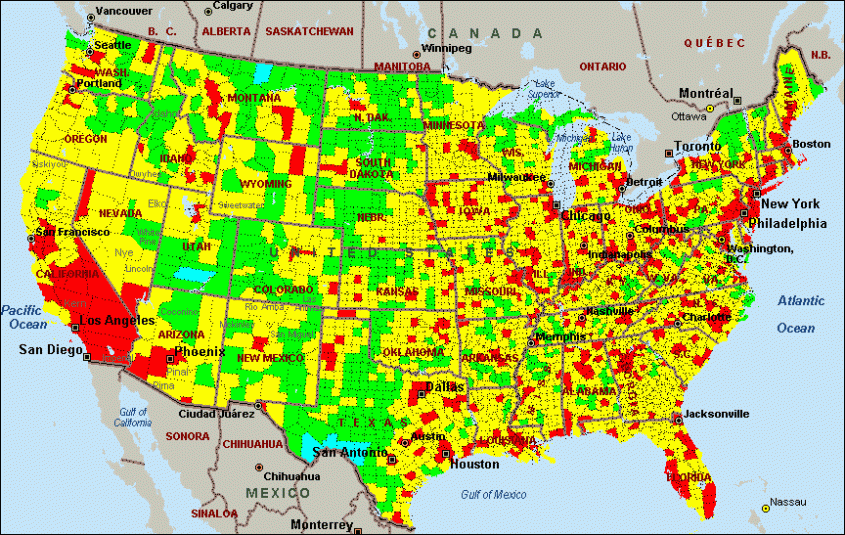 united_states air quality map