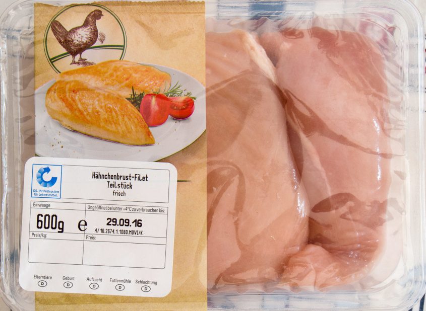 verpacktes Hühnerfilet