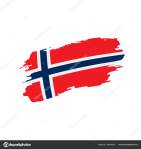 Norway flag, vector illustration