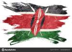 Grunge Kenya flag. Kenya flag with grunge texture. Brush stroke.