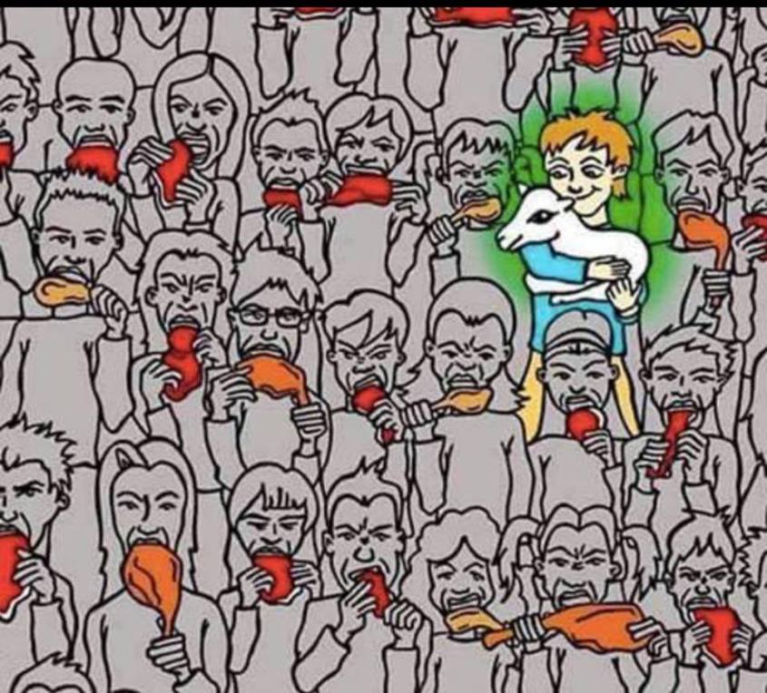 Fleischfressende und ein Veganer