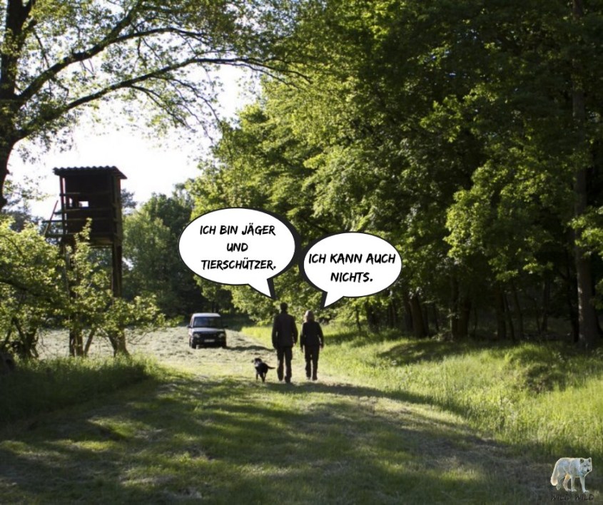 Karikatur gegen Jäger