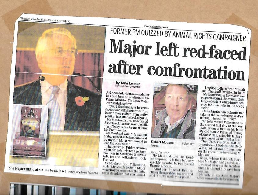 Major left red faced after confrontation