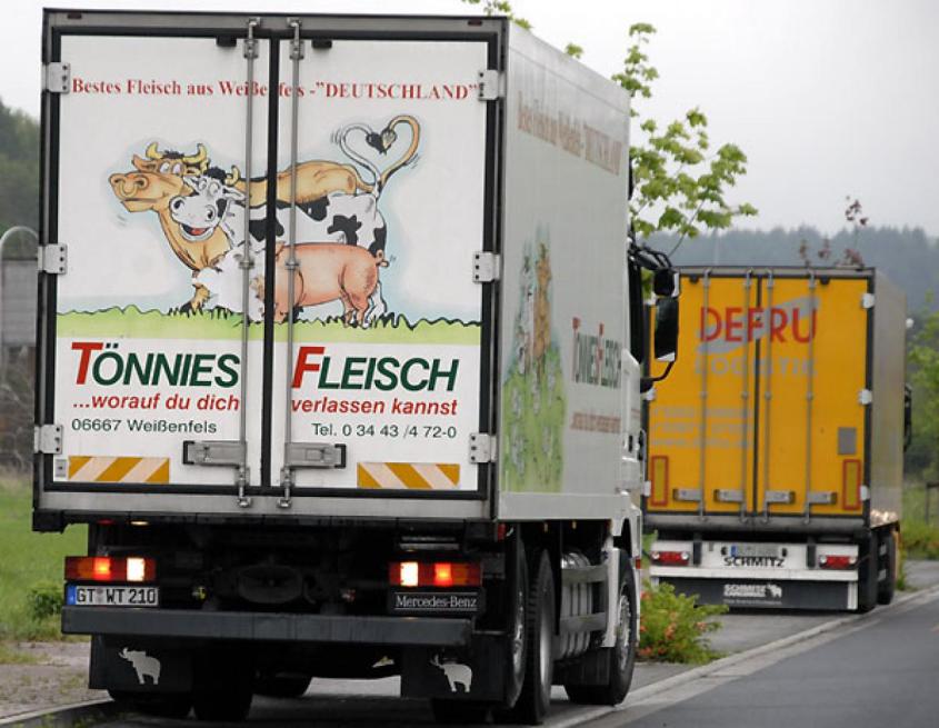 Tönnies LKW mit slogang